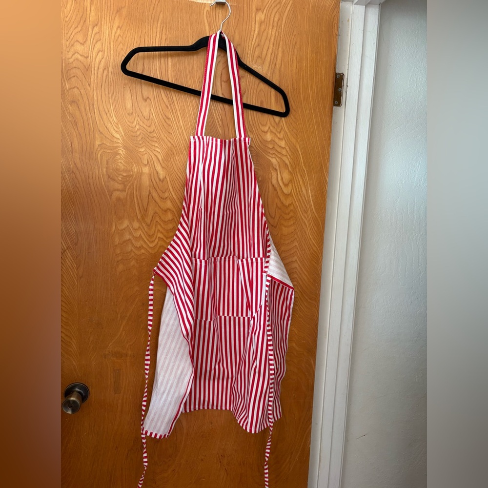 Unbranded Red and White Striped Apron
